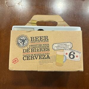 Crate&Barrel Beer Sampler Plates - Brown